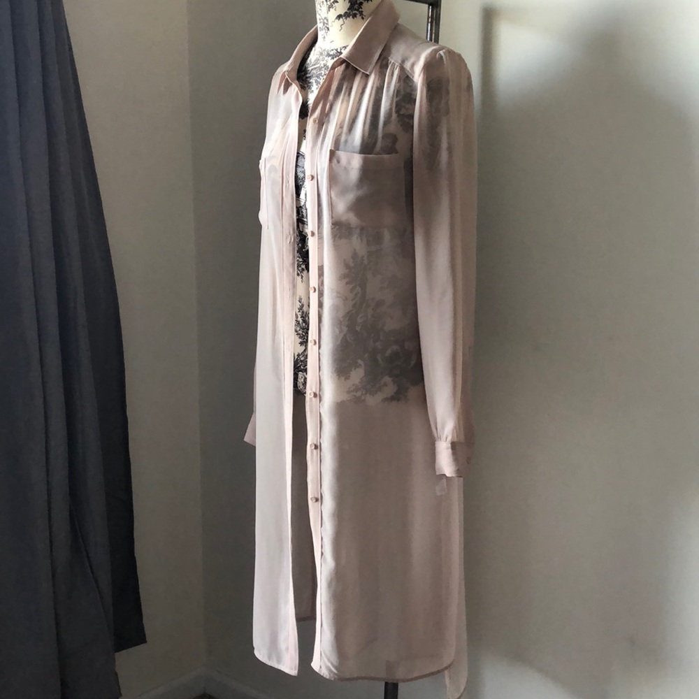 Sheer Trouve Extra Long Blouse
